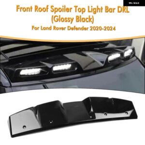 ランドローバー ディフェンダー 90 110 130 2020-2025 フロントルーフ スポイラー ドーム ライトバー DRL 4PC LED デイタイム