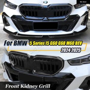 BMW 5シリーズ I5 G60 G68 M60 BEV 2024 2025 フロントキドニー グリル ABS 黒フロント バンパー レーシング グリル 外装 アクセサリー