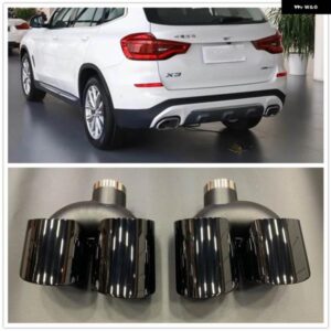 BMW マフラー先端 パイプ X3 X4 2018-2020 黒リアエア アウトレット ベント サイレンサー 排気キット テール パイプ