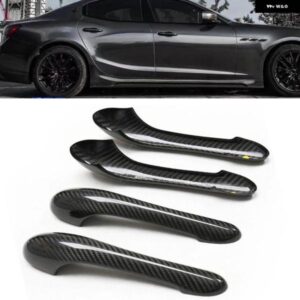 マセラティ 4個 車 外装ドアハンドル カーボンマセラティグラントゥーリズモ S MC GT GTS 2008-2017