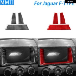ジャガー F タイプ 2013-2024 カーボンナビゲーション画面サラウンドカバー 装飾 車室内 装飾 アクセサリー ステッカー