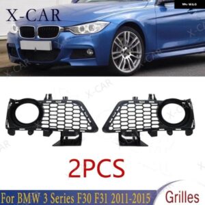 BMW 2個 3シリーズ F30 F31 2011-15 フロントバンパー フォグライト ランプ グリル ハニカムカバー フレーム 51118054156