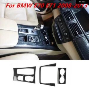 BMW X5 X6 E70 E71 カーアクセサリー インテリア ギア パネル 装飾 ストリップ フレーム カバー トリム ステッカー ABS カーボン スタイル