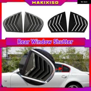 BMW 5シリーズ E60 2004-2010 リアウィンドウサイドルーバーシャッター トリム カバー カーボンルック/グロスブラック フロントガラス シェード