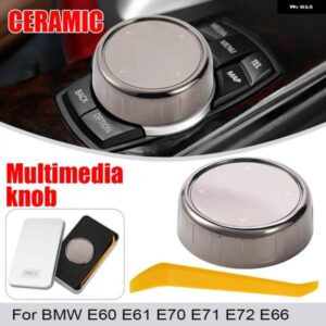 BMW マルチメディア ボタン ノブカバー クリスタル/セラミック E60 E61 E70 E71 E72 E66 5シリーズ X5 X6 センター コントロール ボタン スイッチノブ