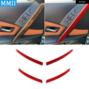 BMW レッドカーボン ドアハンドル パネル 装飾 ストリップ トリム 車内アクセサリー 装飾 ステッカー 5シリーズ E60 2004-2007