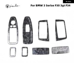 BMW カーボンウィンドウ コントロール パネル カバー トリム 3シリーズ F30 F34 2013-2018 4シリーズ F33 F36 アクセサリー ABS ステッカー