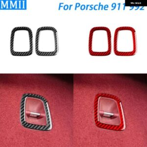 ポルシェ 911 992 2019-2024 カーボンリア トランク プラーハンドルカバー 装飾 車室内 装飾 アクセサリー ステッカー