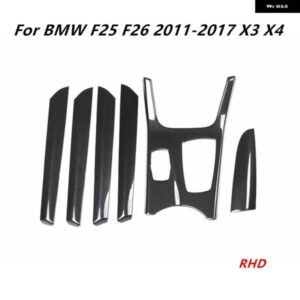 BMW カーアクセサリー F25 F26 2011-2017 X3 X4 RHD 飾る WINDOWS コントロール ギア パネル インテリア カーボン トリム ABS ステッカー