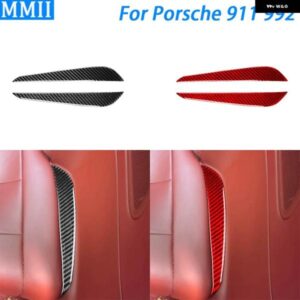 ポルシェ 911 992 2019-2024 カーボンリアサイド パネル カバー 装飾 車室内 装飾 アクセサリー ステッカー