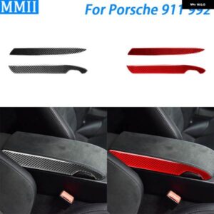 ポルシェ 911 992 2019-2024 カーボン中央 アームレスト ボックス サイドカバー 装飾 車室内 装飾 アクセサリー ステッカー