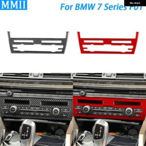 BMW 7シリーズ F01 2009-2014 カーボン セントラ ルエアコン CD コントロール パネル トリム カバー 車内 装飾 ステッカー