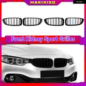 BMW フロントバンパー キドニー グリル 光沢ブラック M スタイル レーシング グリル カバー 4シリーズ F32 F33 F36 M3 F80 M4 F82 2013-2020