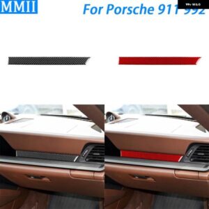 ポルシェ 911 992 2019-2024 カーボン副パイロット ダッシュボード パネル 装飾 カバー インテリア 装飾 アクセサリー ステッカー