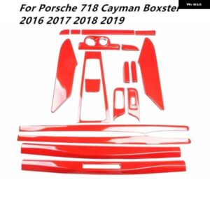 ポルシェ 718 ケイマン ボクスター 2016-23 アクセサリー アウトレット ギアカバー モールド トリム ABS ステッカー
