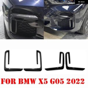 BMW X5 G05 2022 ABS ブラックカーボンカラーフロントバンパー フォグライト フレーム 装飾 カバー トリム 車 外装 アクセサリー