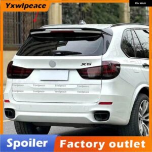 BMW X5 F15 ルーフ スポイラー 2014-18 ABS 黒/カーボンルックリア トランク リップ ウイング カーアクセサリー