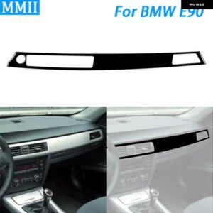 BMW 3シリーズ E90 06-08 ピアノブラックセンター ダッシュボード エア アウトレット パネル トリム カバー 車室内 装飾 アクセサリー ステッカー