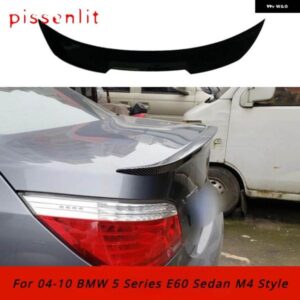 BMW 5シリーズ E60 M5 520I 525I 523I 2004-2010 E60 セダン M4 スタイル 黒リア トランク スポイラー ウイング アクセサリー