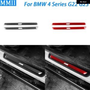 BMW 4シリーズ G22 G23 G26 2021-2025 カーボンインナードアシル パネル カバー トリム 車内 装飾 アクセサリー ステッカー
