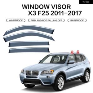 BMW X3 2003-2022 E83 F25 G01 ウィンドウバイザー ドアバイザー サンレインガード ウェザーシールド ウィンドウバイザー アクセサリー ブライトストリップ