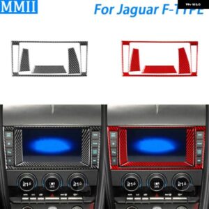 ジャガー F タイプ 2013-2024 カーボンセンター コンソール ナビゲーション画面セット パネル カバー トリム インテリア アクセサリー