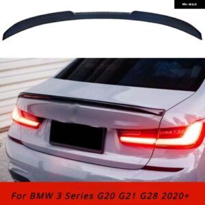 BMW 3シリーズ G20 G21 G28 2020+ カーボンスリム スポイラー M3 スタイル リアルーフリップバンパー トランク ウイング グロスブラックアクセサリー