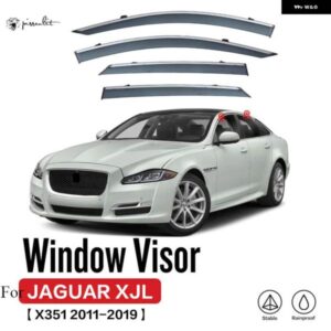 ジャガー XJL 2011-2019 クロームウィンドウ トリム アクセサリーウィンドウバイザー ウェザーシールド風雨ガード シェード アクセサリ
