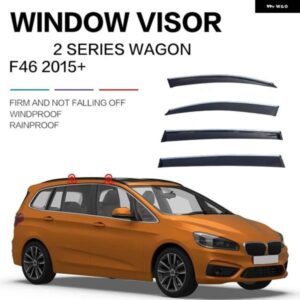 BMW 2シリーズ ワゴン ウィンドウ バイザー F45 F46 アクセサリー リア ウィンドウ ルーフ サン レイン シェード ベント バイザー スポイラー ウィング ブラ