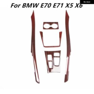 BMW カーボン スタイル ABS カー インテリア ギア パネル センター コンソール 装飾 ストリップ フレーム カバー トリム ステッカー X5 X6 E70 E71