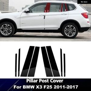 BMW ドア窓列 BC ピラー ポストトリム ステッカー カバー X5 E83 2004-2010 F25 2011-2017 G01 2018-2023用 - 2011-2017