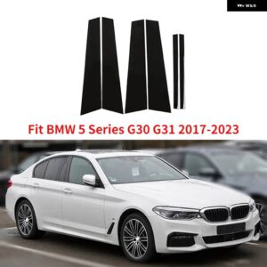 BMW 窓ドアトリムカバー ステッカー ピラー ポスト 5シリーズ G30 G31 2017-2023 F10 F11 F07 2010-2016 E60 4 ドアセダン-2003-2010 - 2017-2023