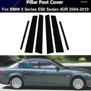 BMW 窓ドアトリムカバー ステッカー ピラー ポスト 5シリーズ G30 G31 2017-2023 F10 F11 F07 2010-2016 E60 4 ドアセダン-2003-2010 - 2003-2010