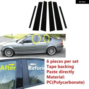 BMW ウィンドウ ピラー ポストトリム ステッカー 3シリーズ E46 4 ドア 1998-2005 E90 2005-2012 F30 セダン 2012-2018 G20 G21 2019-2023 - For E46 4-door 98-05