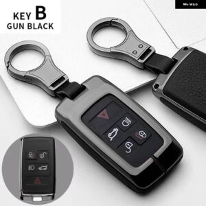 ランドローバー 合金キーケースカバー シェル A9 レンジローバースポーツ EVOQUE フリーランダー 2 ジャガー XE XJ XJL XF C-X16 V12 ギター - KEY B GUN BLACK