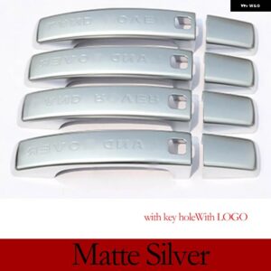 ランドローバー 8個 ドアハンドル 装飾 カバー トリム ディスカバリー 4 LR4 RR スポーツフリーランダー 2 外装 - Matt with key hole2