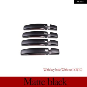 ランドローバー 8個 ドアハンドル 装飾 カバー トリム ディスカバリー 4 LR4 RR スポーツフリーランダー 2 外装 - Matt with key hole
