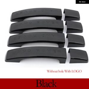 ランドローバー 8個 ドアハンドル 装飾 カバー トリム ディスカバリー 4 LR4 RR スポーツフリーランダー 2 外装 - Black withouthole