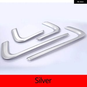 ランドローバー 4個 ABS カーボン/ブラック車内側ドア 装飾 ストリップトリム レンジローバースポーツ 2014-2019 カー - Silver