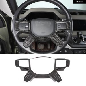 ランドローバー ディフェンダー 90 110 2020-2024 ABS カーボン インテリア ステアリング ホイール 装飾 ステッカー カー - Real carbon fiber