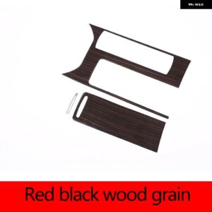 ランドローバー レンジローバースポーツ 2014-2017 ABS カーボンカーセンターコントロールパネルカバー 装飾 ステッカー カー - Red black wood grain