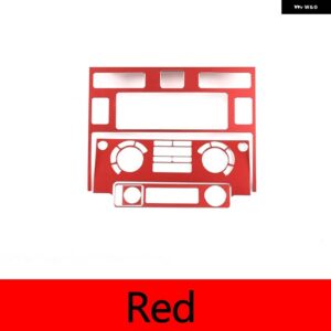 ランドローバー 合金 ディフェンダー 110 2008-18 コンソール 空調制御パネル 装飾 ステッカー カー - red