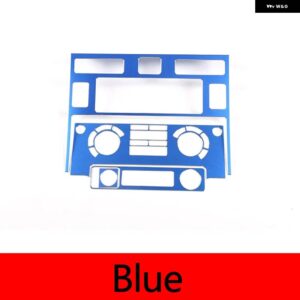 ランドローバー 合金 ディフェンダー 110 2008-18 コンソール 空調制御パネル 装飾 ステッカー カー - blue