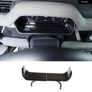 ランドローバー LHD 2個 ディフェンダー 110 130 2020-2024 ABS カーボンダッシュボード ディスプレイ 装飾 フレームカー - carbon fiber