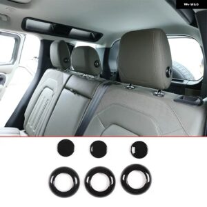 ランドローバー ABS クロームカーシート ヘッド調整ボタン カバー トリム ディフェンダー 110 2020-2022 カー - black