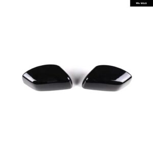 ランドローバー フリーランダー 2 2007-2012 ABS カーボン/黒外装ミラー カバー 装飾 ステッカー アウター - black