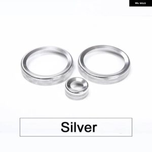 ランドローバー レンジローバー VELAR 2017-2023 EVOQUE 2019-2020 アルミ 車中央空調ボリュームノブ リングトリム - 3pcs silver