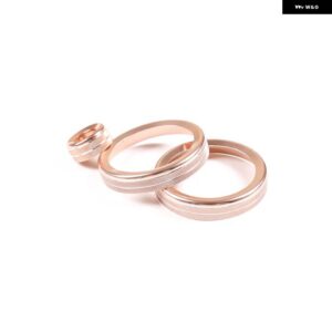 ランドローバー レンジローバー VELAR 2017-2023 EVOQUE 2019-2020 アルミ 車中央空調ボリュームノブ リングトリム - 3pcs Rose gold