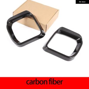 ランドローバー ディフェンダー 90 110 2020-2024 ABS 車外装ミラー 雨眉フレーム 装飾 ステッカー カー - carbon fiber