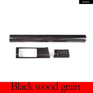 ランドローバー フリーランダー 2 2007-15 ABS クローム中央制御ダッシュボード パネル 装飾 ステッカー インテリア - Black Wood Grain